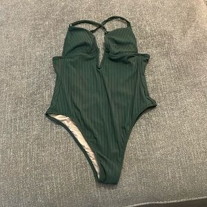 Dark green bathing suit